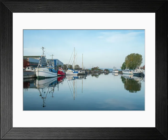 Framed Print : Boats anchored at Niendorf harbor, Timmendorfer Strand, Ostholstein, Schleswig-Holstein, Germany Framed Print : Boats anchored at Niendorf harbor, Timmendorfer Strand, Ostholstein, Schleswig-Holstein, Germany