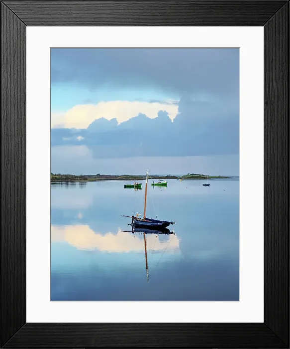 Framed Print : Boats at Kinvarra Bay, County Galway, Ireland Framed Print : Boats at Kinvarra Bay, County Galway, Ireland