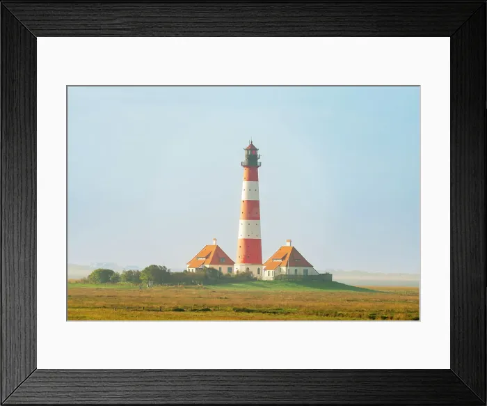 Framed Print : Westerheversand lighthouse against sky, Westerhever, Eiderstedt Peninsula, Nordfriesland, Schleswig-Holstein, Germany Framed Print : Westerheversand lighthouse against sky, Westerhever, Eiderstedt Peninsula, Nordfriesland, Schleswig-Holstein, Germany