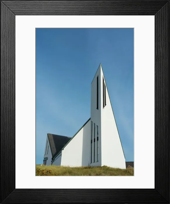 Framed Print : Modern St. Thomas Church against sky on sunny day, Hornum, Sylt, Nordfriesland, Schleswig-Holstein, Germany Framed Print : Modern St. Thomas Church against sky on sunny day, Hornum, Sylt, Nordfriesland, Schleswig-Holstein, Germany