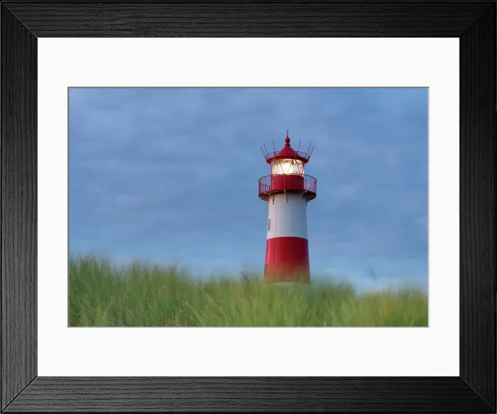 Framed Print : List-Ost lighthouse against cloudy sky at twilight, Ellenbogen, Sylt, Nordfriesland, Schleswig-Holstein, Germany Framed Print : List-Ost lighthouse against cloudy sky at twilight, Ellenbogen, Sylt, Nordfriesland, Schleswig-Holstein, Germany