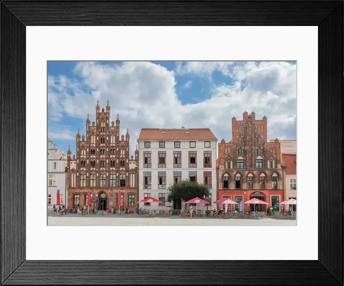 Framed Print : Restaurant at the market square, Greifswald, Bay of Greifswald, Pomerania, Mecklenburg-Western Pomerania, Germany Framed Print : Restaurant at the market square, Greifswald, Bay of Greifswald, Pomerania, Mecklenburg-Western Pomerania, Germany