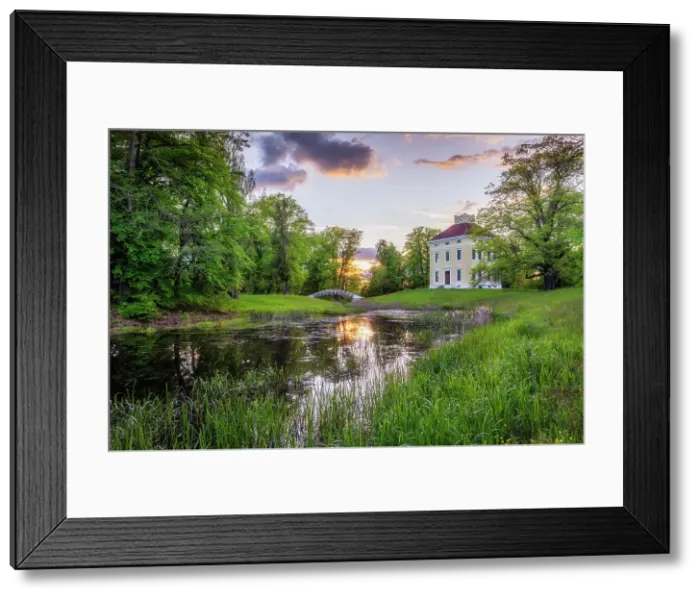 Framed Print : Luisium castle, Luisum garden English style landscape park, Dessau-Worlitzer Garden Realm, Unesco World Heritage site, Dessau-Rosslau, Saxony-Anhalt, Germany