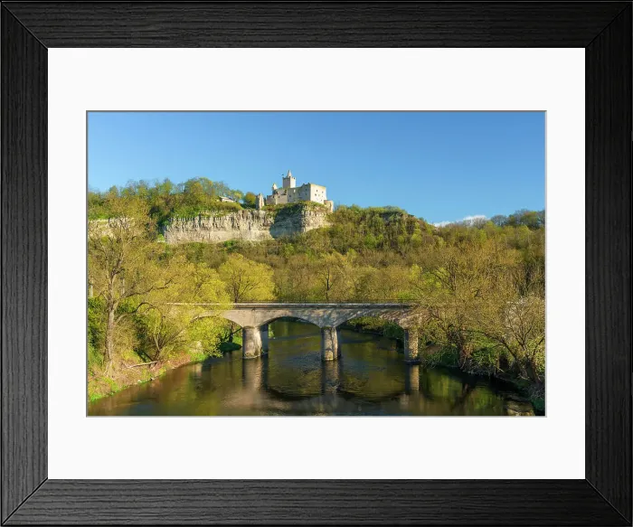 Framed Print : Ruins of Rudelsburg castle in the Saale valley, Bad Kosen, Burgenland district, Saxony-Anhalt, Germany, Europe Framed Print : Ruins of Rudelsburg castle in the Saale valley, Bad Kosen, Burgenland district, Saxony-Anhalt, Germany, Europe
