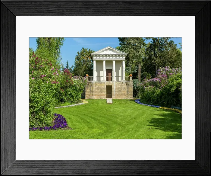 Framed Print : Flora Tempel in Worlitz Park, Dessau-Worlitzer Garden Realm, English style landscape park, Unesco World Heritage site, Dessau-Worlitz, Saxony-Anhalt, Germany Framed Print : Flora Tempel in Worlitz Park, Dessau-Worlitzer Garden Realm, English style landscape park, Unesco World Heritage site, Dessau-Worlitz, Saxony-Anhalt, Germany