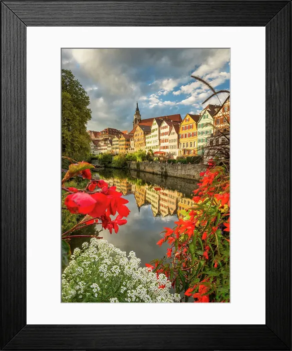 Framed Print : River Neckar Reflections, Tubingen, Baden-Wurttemberg, Germany Framed Print : River Neckar Reflections, Tubingen, Baden-Wurttemberg, Germany