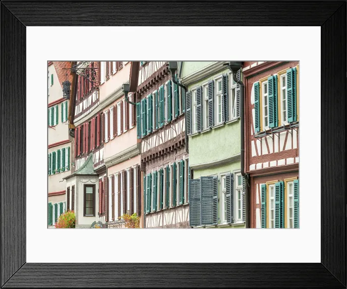 Framed Print : Window Patterns, Tubingen, Baden-Wurttemberg, Germany Framed Print : Window Patterns, Tubingen, Baden-Wurttemberg, Germany