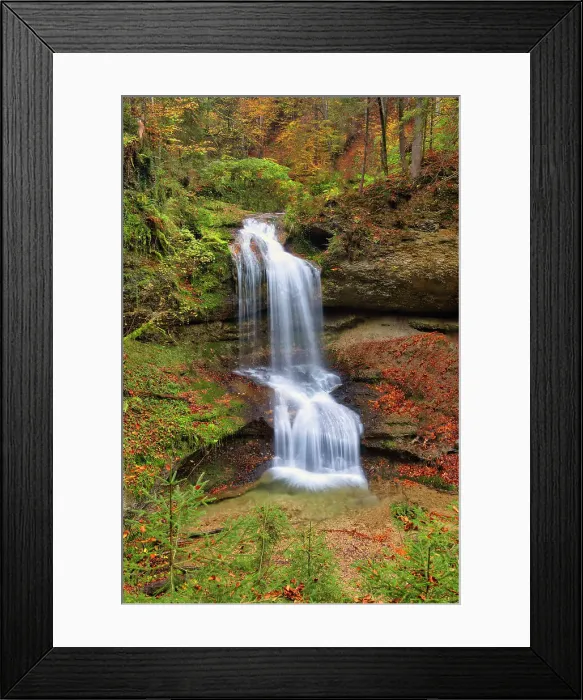 Framed Print : Hasenreuter Falls, near Scheidegg im Allgau, Bavaria, Germany