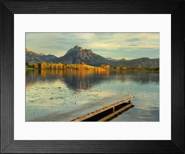 Framed Print : Lake Hopfensee, Allgau, Swabia, Bavaria, Germany Framed Print : Lake Hopfensee, Allgau, Swabia, Bavaria, Germany