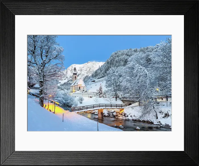 Framed Print : Parish church St. Sebastian an der Ramsauer Ache, Reiteralpe behind, Ramsau, Berchtesgadener Land, Upper Bavaria, Bavaria, Germany Framed Print : Parish church St. Sebastian an der Ramsauer Ache, Reiteralpe behind, Ramsau, Berchtesgadener Land, Upper Bavaria, Bavaria, Germany