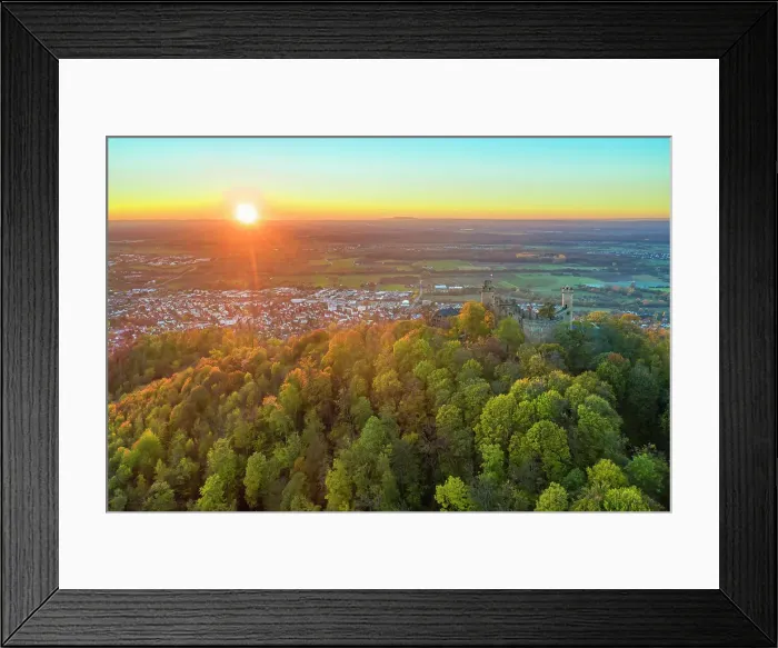 Framed Print : Sunset above Auerbach castle, Bensheim-Auerbach, Hessische Bergstrasse, Odenwald, Hesse, Germany Framed Print : Sunset above Auerbach castle, Bensheim-Auerbach, Hessische Bergstrasse, Odenwald, Hesse, Germany