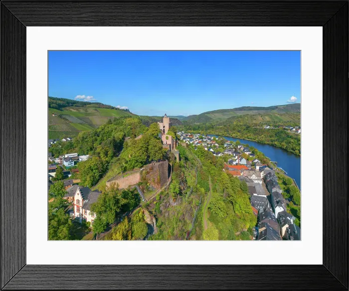 Framed Print : Aerial view at Saarburg with river Saar, Rhineland-Palatinate, Germany Framed Print : Aerial view at Saarburg with river Saar, Rhineland-Palatinate, Germany