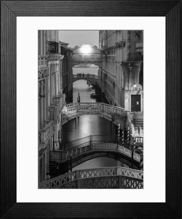 Framed Print : Canal and the Bridge of Sighs, Venice, Veneto, Italy