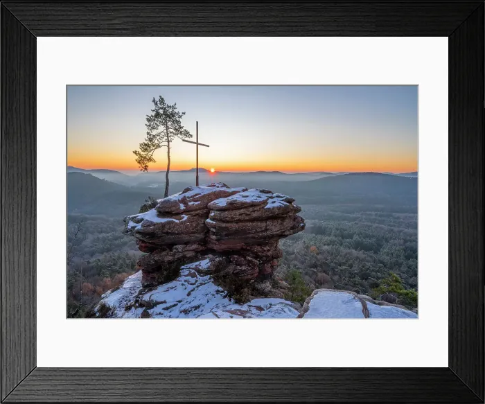 Framed Print : Sunrise on the Rotzenfels, Gossenweiler-Stein, Palatinate forest, Rhineland-Palatinate, Germany Framed Print : Sunrise on the Rotzenfels, Gossenweiler-Stein, Palatinate forest, Rhineland-Palatinate, Germany