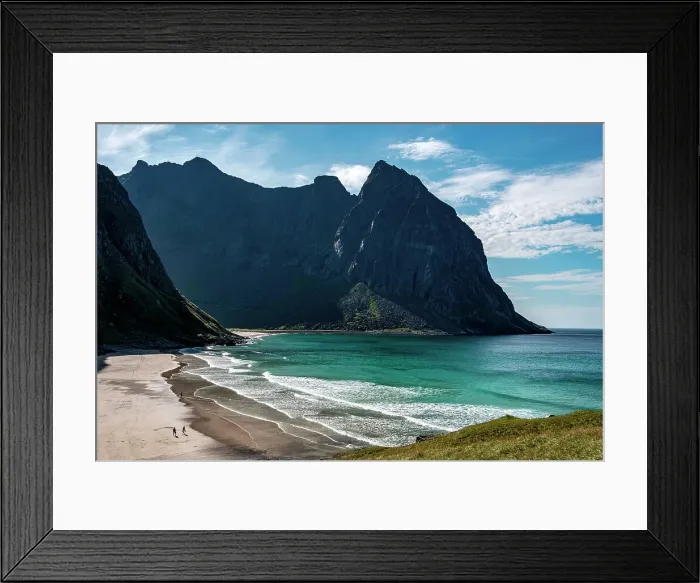 Framed Print : kvalvika beach, Lofoten Island, Norway Framed Print : kvalvika beach, Lofoten Island, Norway