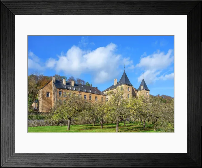 Framed Print : Schlosz Ansembourg near Helperknapp, valley of the 7 castles, canton Mersch, Luxembourg