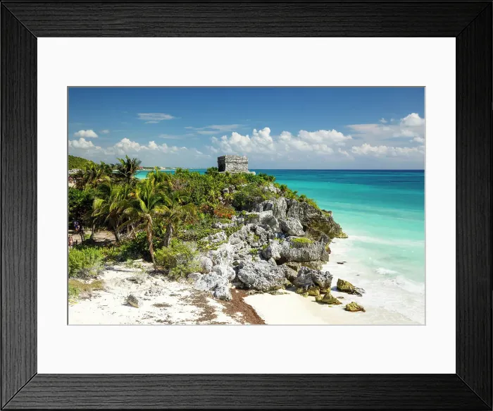 Framed Print : Temple of the Wind God, and beach, Tulum, Yucatan peninsula, Mexico Framed Print : Temple of the Wind God, and beach, Tulum, Yucatan peninsula, Mexico
