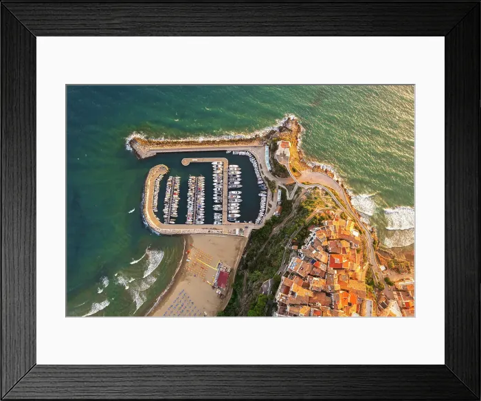 Framed Print : Sperlonga with the tower and the marina, Sperlonga, Latium, Italy Framed Print : Sperlonga with the tower and the marina, Sperlonga, Latium, Italy