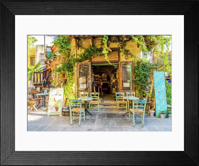 Framed Print : Restaurant, Rhodes Town, Rhodes, Dodecanese Islands, Greece Framed Print : Restaurant, Rhodes Town, Rhodes, Dodecanese Islands, Greece
