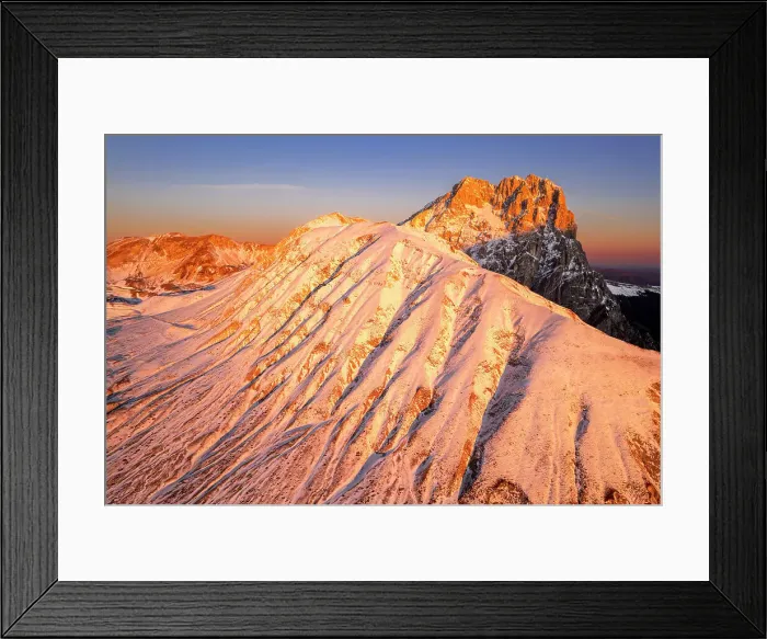 Framed Print : Aerial winter snowy massif of Gran Sasso (Corno Grande) and Aquila mountain, Campo Imperatore, Gran Sasso e Monti della Laga National Park, L'Aquila province, Abruzzo, Italy Framed Print : Aerial winter snowy massif of Gran Sasso (Corno Grande) and Aquila mountain, Campo Imperatore, Gran Sasso e Monti della Laga National Park, L'Aquila province, Abruzzo, Italy