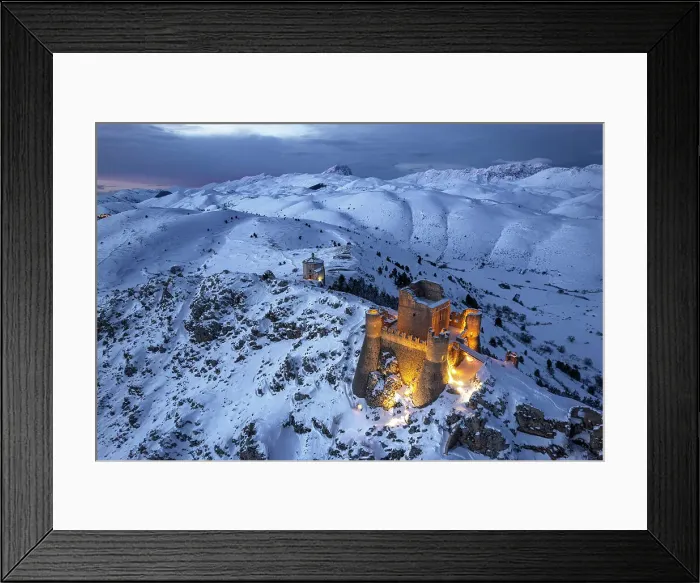 Framed Print : Castle of Rocca Calascio and the church Santa Maria della Pieta, Gran Sasso e Monti della Laga National Park, Apennines, L'Aquila province, Abruzzo region, central Italy, Italy Framed Print : Castle of Rocca Calascio and the church Santa Maria della Pieta, Gran Sasso e Monti della Laga National Park, Apennines, L'Aquila province, Abruzzo region, central Italy, Italy