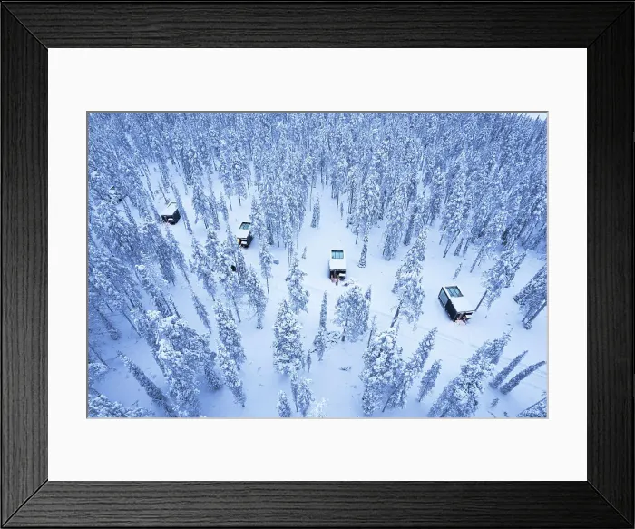 Framed Print : luxury glass igloos in the forest covered with snow, Akaslompolo, Pallas-Yllastunturi National Park, Muonio, Lapland, Finland Framed Print : luxury glass igloos in the forest covered with snow, Akaslompolo, Pallas-Yllastunturi National Park, Muonio, Lapland, Finland