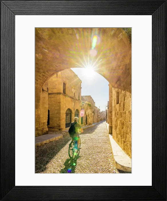 Framed Print : The Street of the Knights of Rhodes, in the Medieval City of Rhodes, UNESCO, Rhodes, Dodecanese Islands, Greece Framed Print : The Street of the Knights of Rhodes, in the Medieval City of Rhodes, UNESCO, Rhodes, Dodecanese Islands, Greece