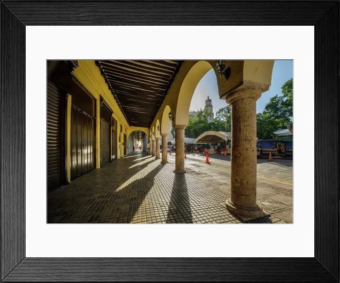 Framed Print : Arches framing Santa Lucia church, Merida, Yucatan, Mexico Framed Print : Arches framing Santa Lucia church, Merida, Yucatan, Mexico