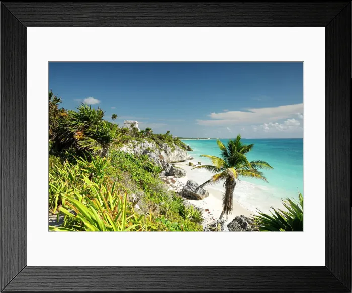 Framed Print : El Castillo, Temple and beach, Tulum, Yucatan peninsula, Mexico Framed Print : El Castillo, Temple and beach, Tulum, Yucatan peninsula, Mexico
