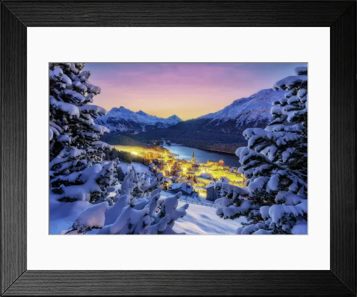 Framed Print : Saint Moritz, Graubunden canton, Engadin, Switzerland Framed Print : Saint Moritz, Graubunden canton, Engadin, Switzerland