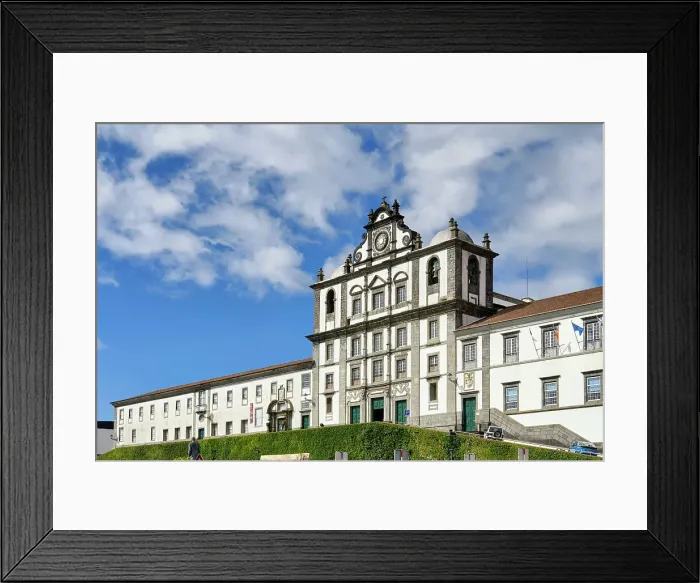 Framed Print : Motherchurch of Sao Salvador and Museum of Horta. Faial island, Azores islands. Portugal Framed Print : Motherchurch of Sao Salvador and Museum of Horta. Faial island, Azores islands. Portugal
