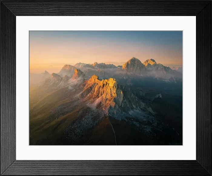 Framed Print : Ra Gusela mountains and Giau Pass, Cortina d'Ampezzo, dolomites, Veneto, Italy