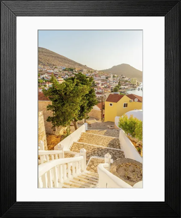 Framed Print : An elevated view of Halki, Chalki, Dodecanese Islands, Greece Framed Print : An elevated view of Halki, Chalki, Dodecanese Islands, Greece