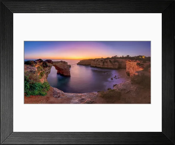 Framed Print : Natural Arch at Sunset, Praia Da Albandeira, Lagoa, Algarve, Portugal Framed Print : Natural Arch at Sunset, Praia Da Albandeira, Lagoa, Algarve, Portugal