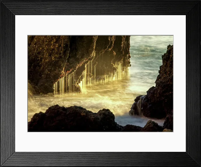 Framed Print : Light Catching Water Dripping from Rocks, Ponta da Piedade, near Lagos, Algarve, Portugal Framed Print : Light Catching Water Dripping from Rocks, Ponta da Piedade, near Lagos, Algarve, Portugal