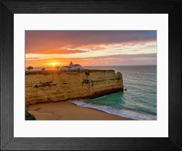 Framed Print : Chapel Nossa Senhora da Rocha at Sunrise, Lagoa, Algarve, Portugal Framed Print : Chapel Nossa Senhora da Rocha at Sunrise, Lagoa, Algarve, Portugal