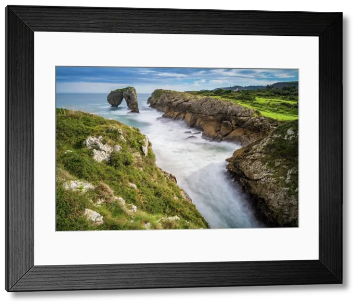 Framed Print : Castro de las gaviotas rock, Llanes, Asturias, Spain Framed Print : Castro de las gaviotas rock, Llanes, Asturias, Spain