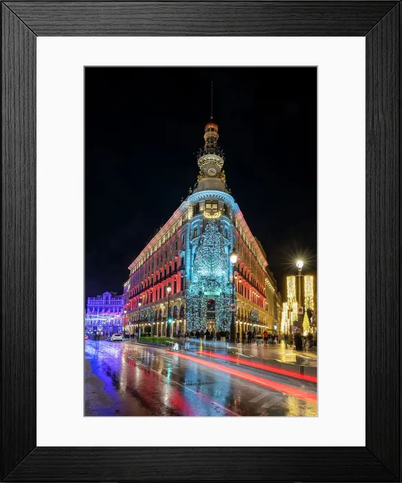 Framed Print : Centro Canalejas shopping arcade adorned with Christmas lights, Madrid, Spain Framed Print : Centro Canalejas shopping arcade adorned with Christmas lights, Madrid, Spain