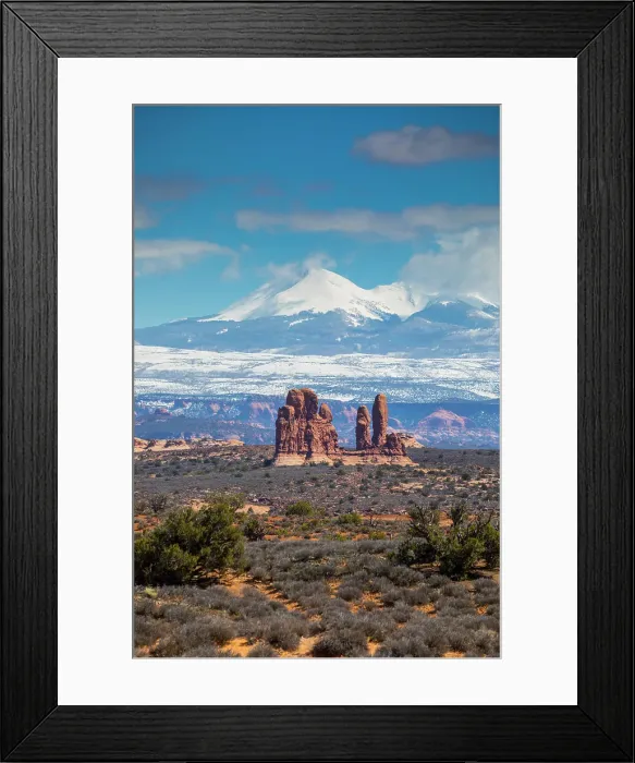 Framed Print : Arches National Park & La Sal Mountains, Utah, USA Framed Print : Arches National Park & La Sal Mountains, Utah, USA