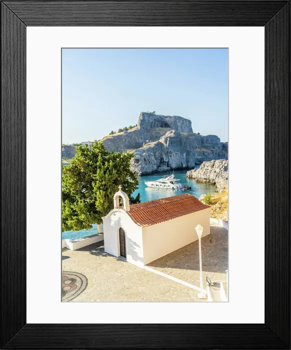 Framed Print : Small Chapel by St Pauls Beach, Lindos, Dodecanese Islands, Greece Framed Print : Small Chapel by St Pauls Beach, Lindos, Dodecanese Islands, Greece
