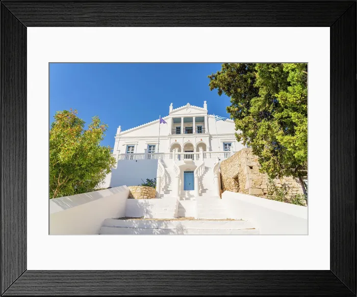 Framed Print : Town Hall, Halki, Dodecanese Islands, Greece Framed Print : Town Hall, Halki, Dodecanese Islands, Greece