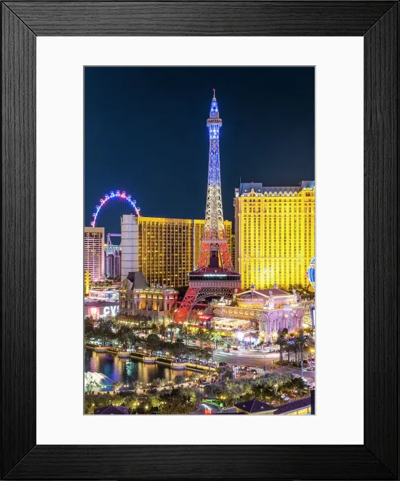 Framed Print : Paris Las Vegas resort, The Strip, Las Vegas, Nevada, USA