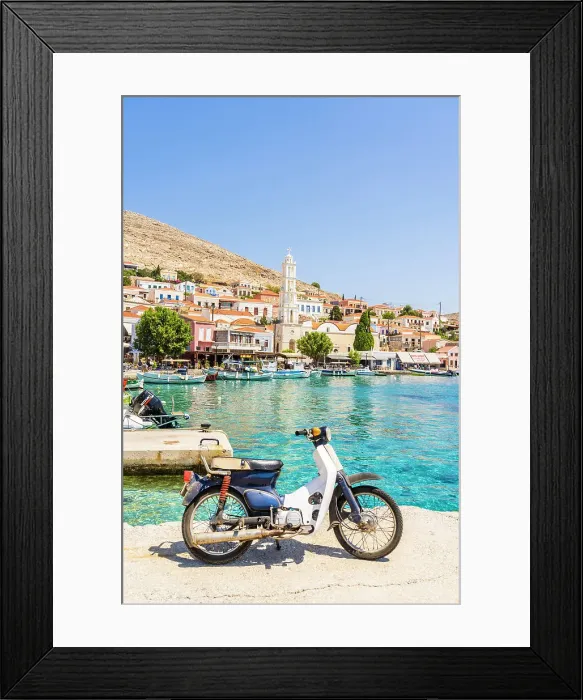 Framed Print : St Nicholas Church and the harbour, Halki, Dodecanese Islands, Greece Framed Print : St Nicholas Church and the harbour, Halki, Dodecanese Islands, Greece