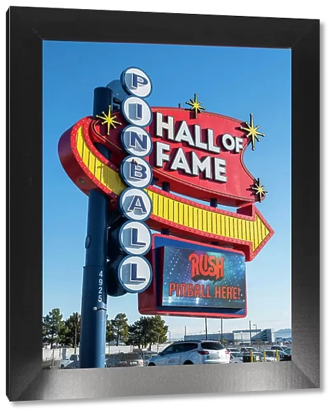 Pinball Hall of Fame sign, The Strip, Las Vegas, Nevada, USA