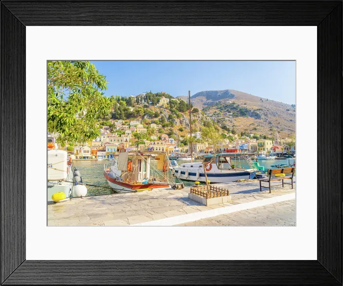 Framed Print : Harbour, Symi, Dodecanese Islands, Greece Framed Print : Harbour, Symi, Dodecanese Islands, Greece
