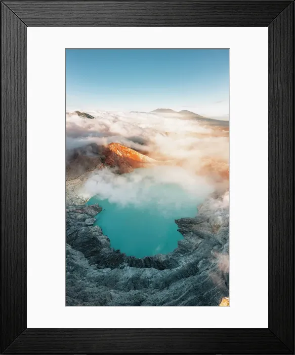 Framed Print : Ijen Volcano from above, Java, Indonesia Framed Print : Ijen Volcano from above, Java, Indonesia