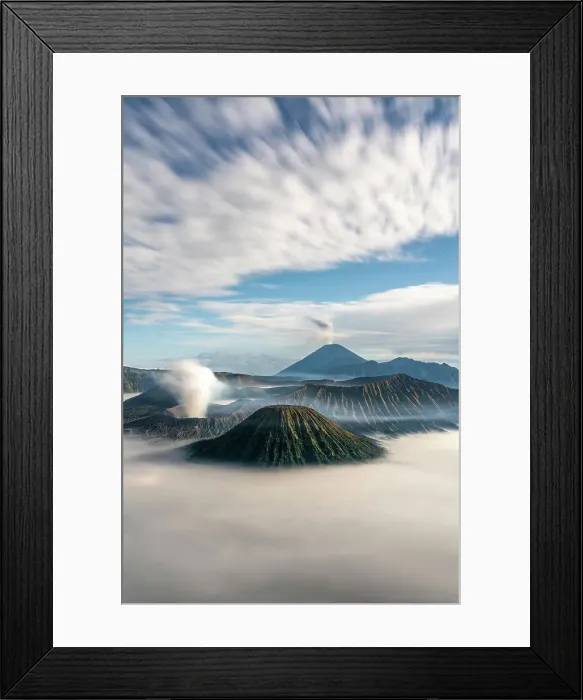 Framed Print : Mount Bromo, full moon night over volcano in clouds, Mount Batok, Mount Kursi, Mount Semeru, Bromo Tengger Semeru National Park, Java, Indonesia Framed Print : Mount Bromo, full moon night over volcano in clouds, Mount Batok, Mount Kursi, Mount Semeru, Bromo Tengger Semeru National Park, Java, Indonesia