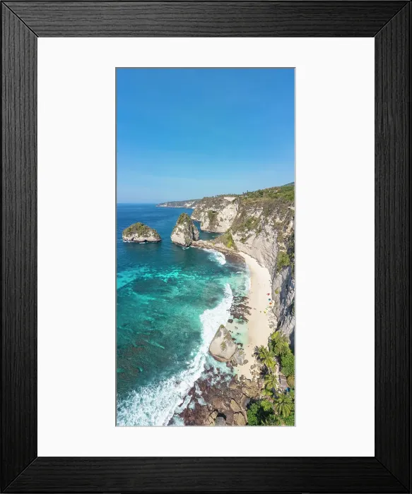 Framed Print : Diamond beach from above, Nusa Penida, Bali, Indonesia Framed Print : Diamond beach from above, Nusa Penida, Bali, Indonesia