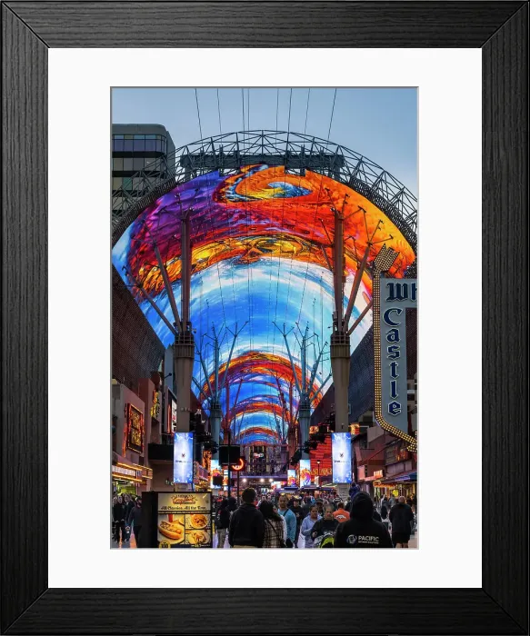 Framed Print : LED canopy over Fremont Street, Downtown, Las Vegas, Nevada, USA Framed Print : LED canopy over Fremont Street, Downtown, Las Vegas, Nevada, USA