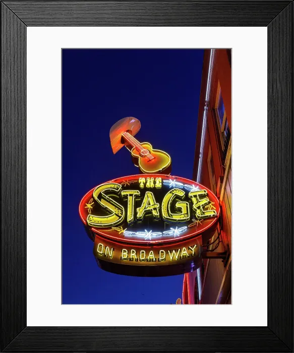 Framed Print : The Stage, Broadway, Nashville, Tennessee, USA Framed Print : The Stage, Broadway, Nashville, Tennessee, USA